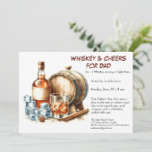 Whiskey & Cheers - Editable Vatertag Einladung (Stehend Vorderseite)