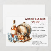 Whiskey & Cheers - Editable Vatertag Einladung (Vorne/Hinten)