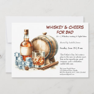 Whiskey & Cheers - Editable Vatertag Einladung