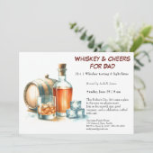 Whiskey & Cheers - Editable Vatertag Einladung (Stehend Vorderseite)