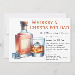 Whiskey & Cheers - Editable Vatertag Einladung