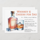 Whiskey & Cheers - Editable Vatertag Einladung (Vorne/Hinten)