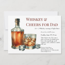 Whiskey & Cheers - Editable Vatertag Einladung