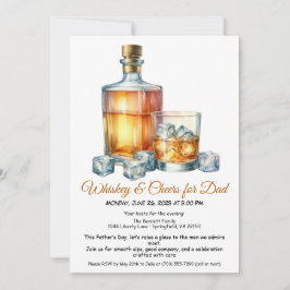 Whiskey & Cheers for Vater - Vatertag Einladung