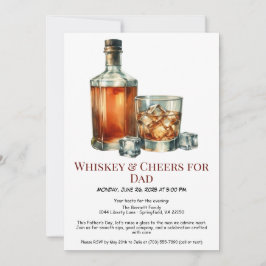 Whiskey & Cheers for Vater - Vatertag Einladung