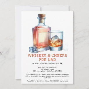 Whiskey & Cheers für Dad – Vatertags-Einladung Einladung