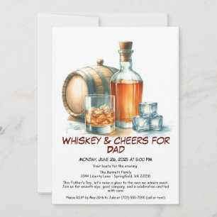 Whiskey & Cheers für Dad – Vatertags-Einladung Einladung