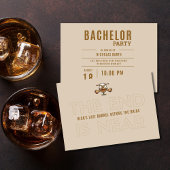 Whiskey & Cigar Groom Bachelor Party Invite Einladung