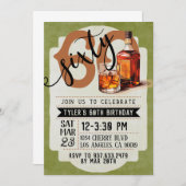 Whiskey & Cigars 60. Geburtstag Einladung (Vorne/Hinten)