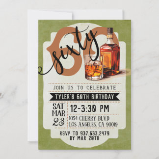 Whiskey & Cigars 60. Geburtstag Einladung