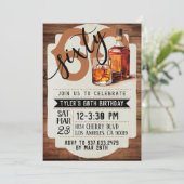 Whiskey & Cigars 60. Geburtstag Einladung (Stehend Vorderseite)