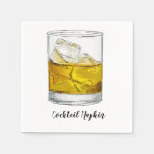 Whiskey Cocktail Napkin Serviette (Vorderseite)