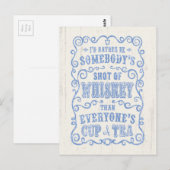 Whiskey-Cup Postkarte (Vorne/Hinten)