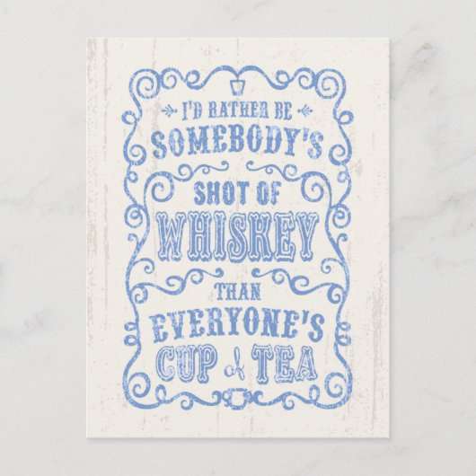 Whiskey-Cup Postkarte (Vorderseite)