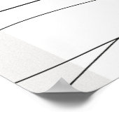 Whiskey Decanter Glas feine Linie minimalistische  Poster (Ecke)