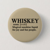 Whiskey Definition lustige Alkohol Redewendungen G Button (Vorderseite)