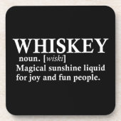 Whiskey-Definition lustige Trinkquoten Getränkeuntersetzer (Vorderseite)