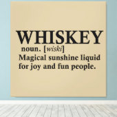 Whiskey-Definition lustige Trinkquoten Leinwanddruck (Insitu (Holzboden))