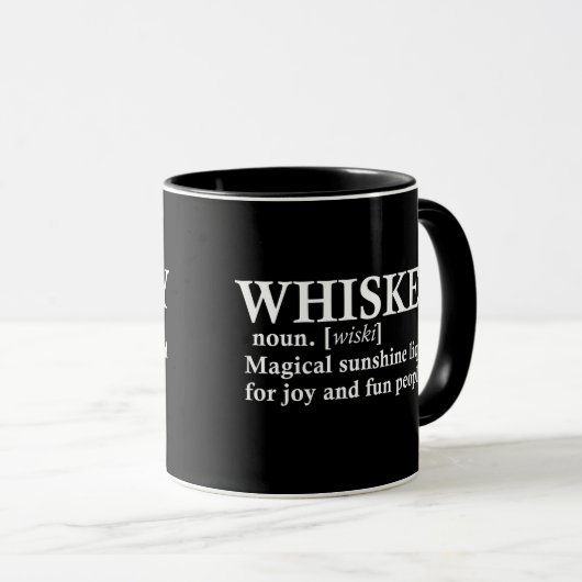 Whiskey-Definition lustige Trinkquoten Tasse (VorderseiteRechts)