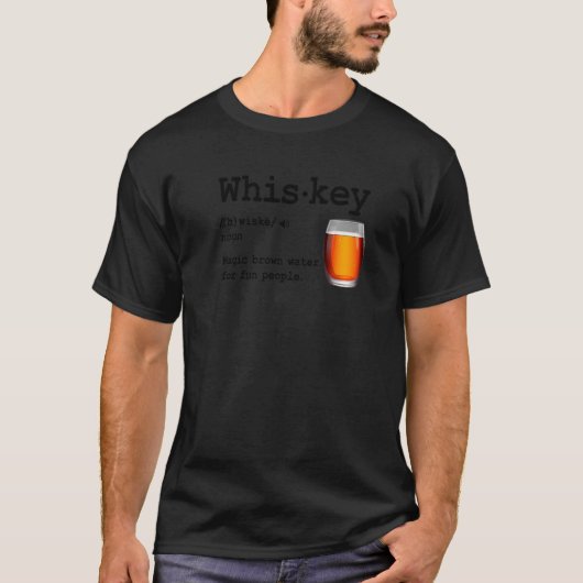 Whiskey Definition Magisches braunes Wasser für Sp T-Shirt (Vorderseite)
