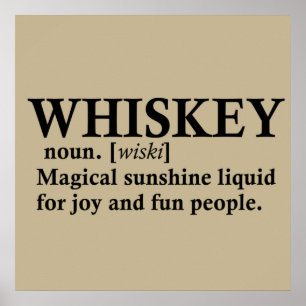 Whiskey-Definition Whisky lustige Zitate Poster