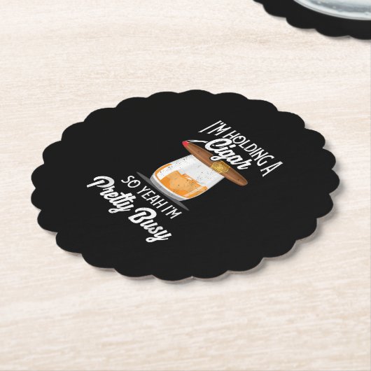 Whiskey, den ich halte, also bin ich Hübsch beschä Untersetzer (angewinkelt)