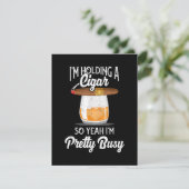 Whiskey, den ich halte, Cigar, also bin ich Hübsch Dankeskarte (Stehend Vorderseite)