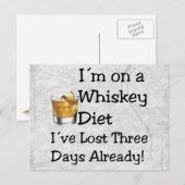 Whiskey-Diät Postkarte (Vorne/Hinten)