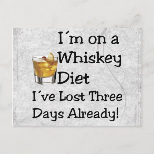 Whiskey-Diät Postkarte