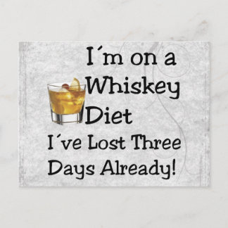 Whiskey-Diät Postkarte