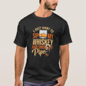 Whiskey Drinker Smoke Pipe Tobacco Smoking Pipe Sm T-Shirt (Vorderseite)