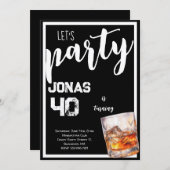 Whiskey Erwachsene Geburtstagsfeier Einladung (Vorne/Hinten)