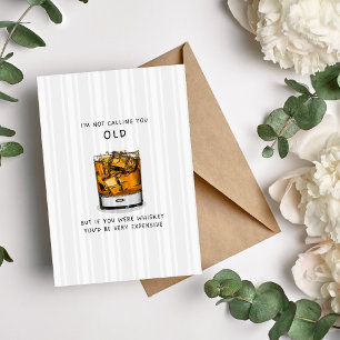 Whiskey Erwachsene Geburtstagskarte Feiertagskarte