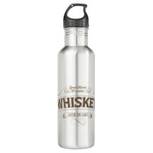 Whiskey-Etikett - Flasche mit lustigem Wasser