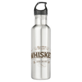 Whiskey-Etikett - Flasche mit lustigem Wasser Edelstahlflasche