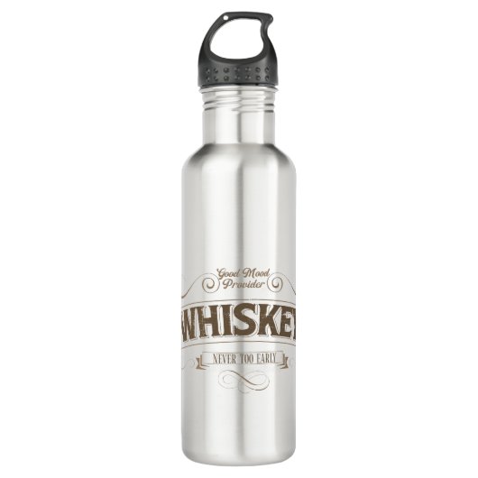 Whiskey-Etikett - Flasche mit lustigem Wasser Edelstahlflasche (Vorderseite)