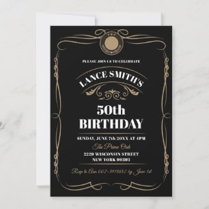 Whiskey-Etikett zum perfekten Geburtstag gereift Einladung