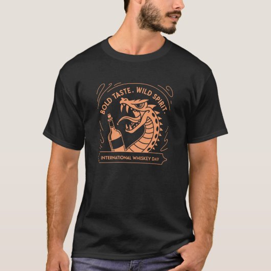 Whiskey & Fire Bold Statement Graphic Shirt (Vorderseite)