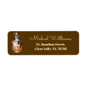 Whiskey-Flasche Glas Rücksendeadresse (Vorne)