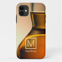 Whiskey-Flasche mit Monogramm und Name