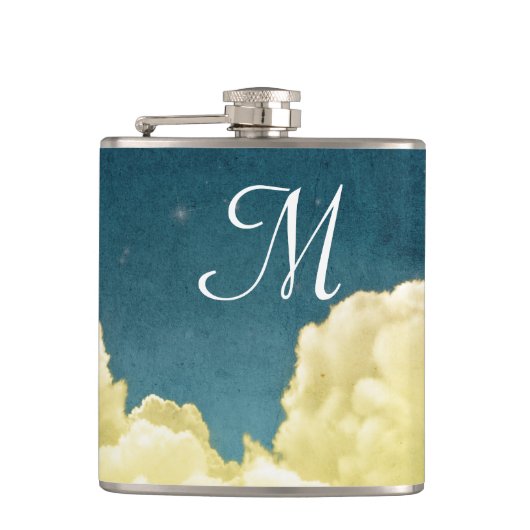 Whiskey Flask Celestis Monogram View Stars Flachmann (Vorderseite)