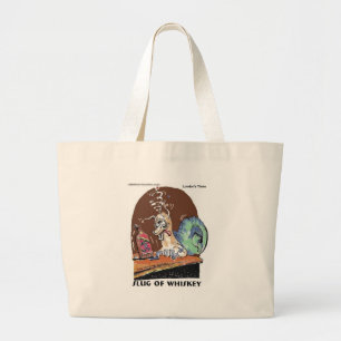 Whiskey Funny Snail Geschenke & T-Shirts Jumbo Stoffbeutel