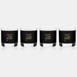 Whiskey Glass 2026 - Elegantes Schwarz & Gold Whiskyglas