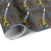 Whiskey Glass mit Birthday Candle Geschenkpapier (Rolleneckpunkt)