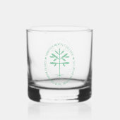 Whiskey Glass mit dem Simon's Rock Siegel in Green Whiskyglas (Vorderseite)