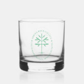 Whiskey Glass mit dem Simon's Rock Siegel in Green Whiskyglas (Rückseite)