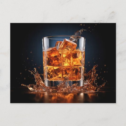 Whiskey Glass Postkarte (Vorderseite)