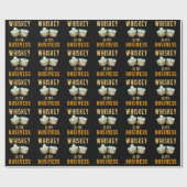 Whiskey Glasses Bourbon Drink Spaß Geschenkpapier (Flach)