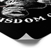 Whiskey Goes In Wisdom Comes Out Funny Monkey (on Poster (Ecke)