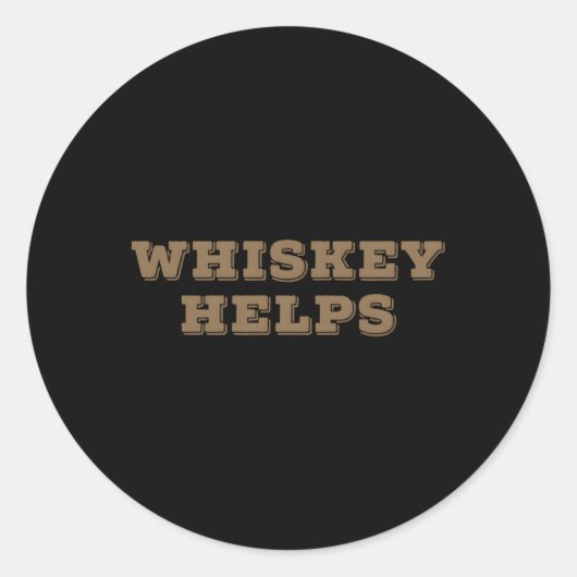 Whiskey-Hilfen und Alkoholische Runder Aufkleber (Vorderseite)